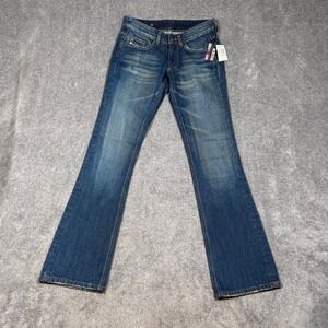 Diesel Jeans Selvedge Denim Riden Bootcut Blue Stretch Italy Women's 25×32 NWT